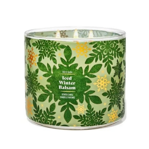 NIB - Bath & Body Works Iced Winter Balsam 3-Wick Candle - Picture 1 of 6